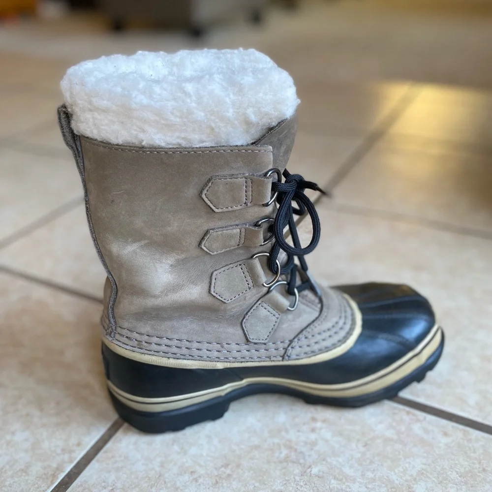 Sorel Caribou waterproof shearling lined snow boots size 7 - Picture 6 of 10